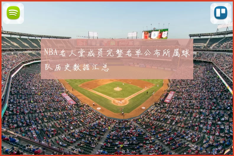 NBA名人堂成员完整名单公布所属球队历史数据汇总